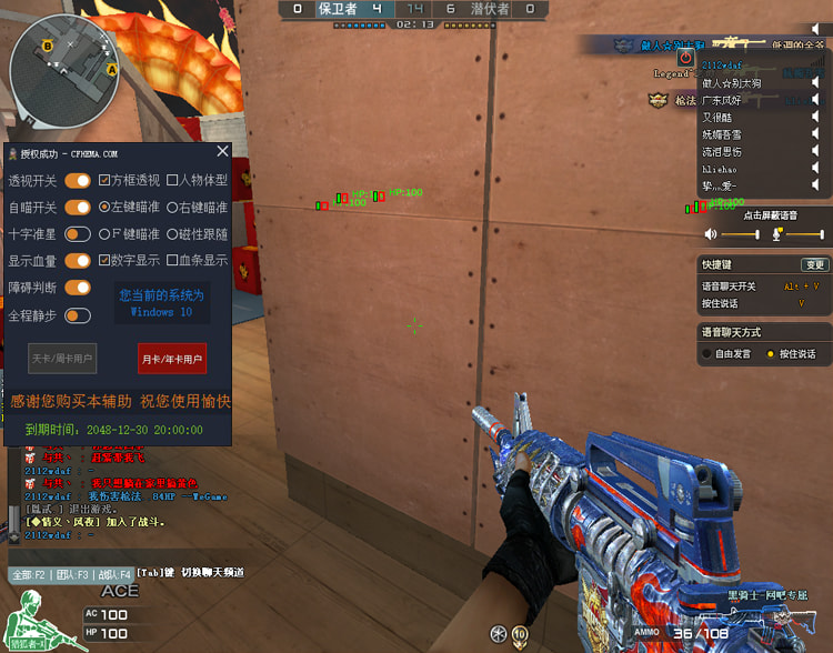 CF河马透视自瞄效果大图